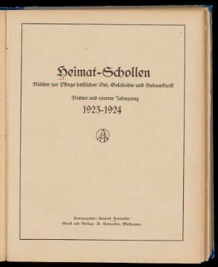 Heimat-Schollen 1923-1924