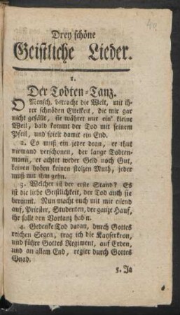 Der Todten-Tanz.