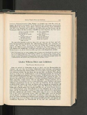 Schulrat Wilhelm Ehlers zum Gedächtnis