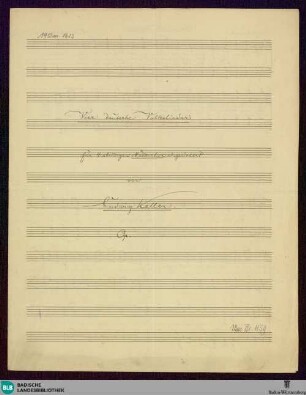 4 Deutsche Volkslieder - Mus. Hs. 1159 : Coro maschile