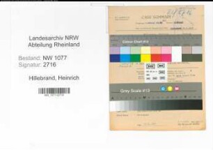 Entnazifizierung Heinrich Hillebrand , geb. 00.00.0000 (Feuerwehrmann)