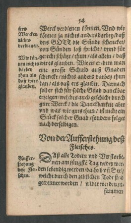 Von der Aufferstehung deß Fleisches.
