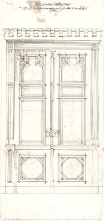 Gärtner, Friedrich von; München; Wittelsbacherpalast - Tür (Ansicht)