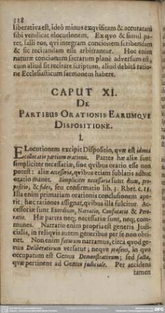 Caput XI. De Partibus Orationis Earumque Dispositione