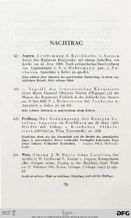 Nachtrag (Nr. 621-628)