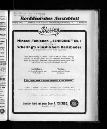 Jahrgang 1926, Hamburg, den 5. September 1926, Nummer 36