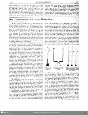 Das Thermometer und seine Herstellung