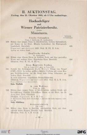 Miniaturen (Nr. 239-249)
