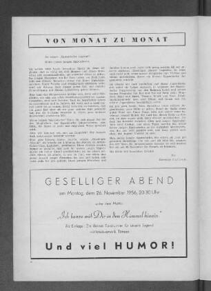 Von Monat zu Monat