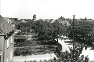 Groß-Dubrau (Bautzen). Blick gegen den Wasserturm