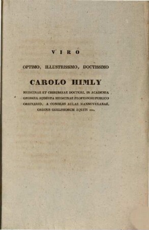 Diss. inaug. ophth. med. sistens cataractae operationem perficiendi methodum, qua utitur Carolus Himly