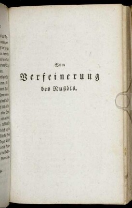 Von Verfeinerung des Nußöls.