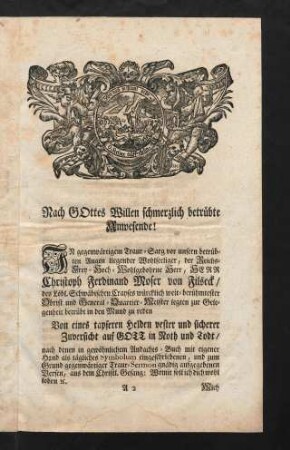 3-16, Wehmüthige Traur-Sermon.