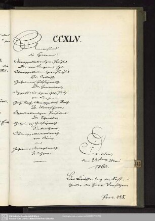 CCXLV., 24. Mai 1860