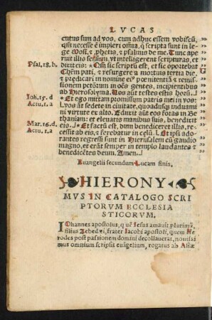 Hieronymus In Catalogo Scriptorum Ecclesiasticorum.
