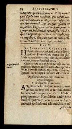 Cap. V. De Angelorum Creatione