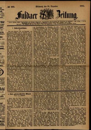 Ausgabe vom Mittwoch, den 30. Dezember 1885.