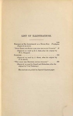 The works of Henry Wadsworth Longfellow : with bibliographical and critical notes and his life, with extracts from his journals and correspondence, 7. Outre-mer u.a.