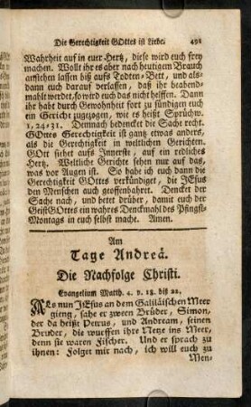 491-505, Am Tage Andreae.