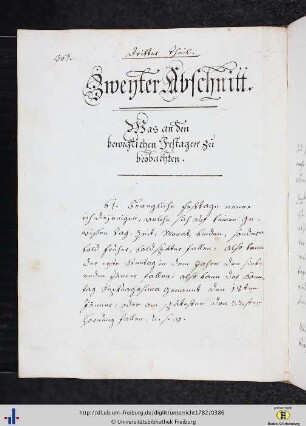 II. Abschnitt. Was an den beweglichen Festagen zu beobachten.
