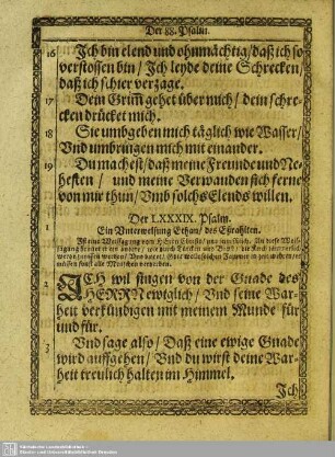 Der LXXXIX. Psalm