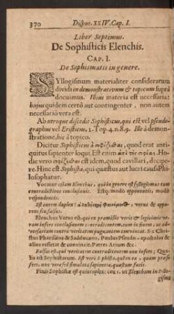 Liber Septimus. De Sophisticis Elenchis.