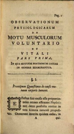 Observationes physiologicae de motu musculorum voluntario et vitali