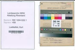 Entnazifizierung Kurt Luetkefels , geb. 20.02.1910 (Veterinaerrat)