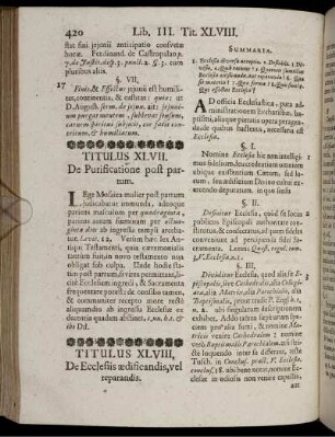 Titulus XLVII. De Purificatione post partum