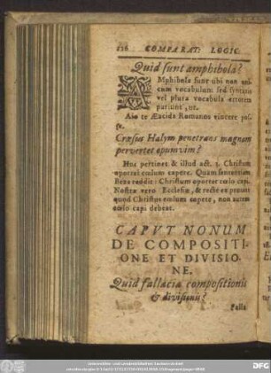 Caput Nonum De Compositione Et Divisione.