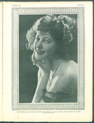 Ana Luther, notable artista cinematográfica norteamericana. Nacida en Newark, viene actuando como estrella en la escena muda.