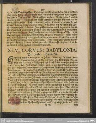 XLV. Corvus: Babylonia. Der Rabe: Babylon