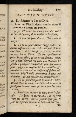 265-275, 92. D. Recitez la Loi de Dieu?