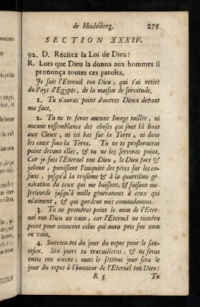 265-275, 92. D. Recitez la Loi de Dieu?