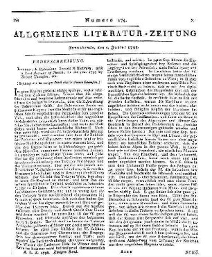 Townson, R.: Travels in Hungary etc. (Beschluß der im vorigen Stück abgebrochenen Recension)
