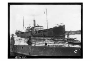 Passagierdampfer : Thailand. Dampfer mit Passagieren im Hafen, 1908/1913 (vgl. df_hauptkatalog_0507352)