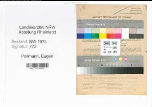 Entnazifizierung Eugen Pollmann , geb. 18.12.1899 (Verwaltungsinspektor)