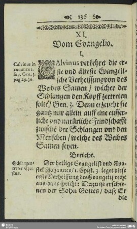 XI. Vom Evangelio