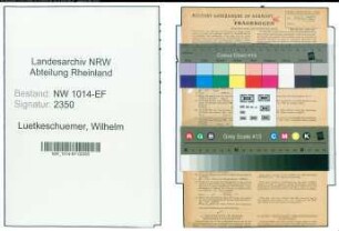 Entnazifizierung Wilhelm Luetkeschuemer , geb. 01.12.1919 (Tierarzt)