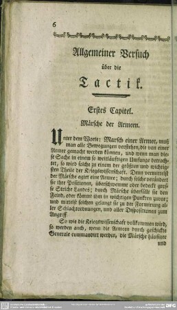 Erstes Capitel. Märsche der Armeen