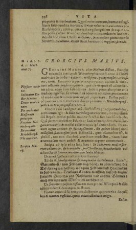 Georgius Marius.