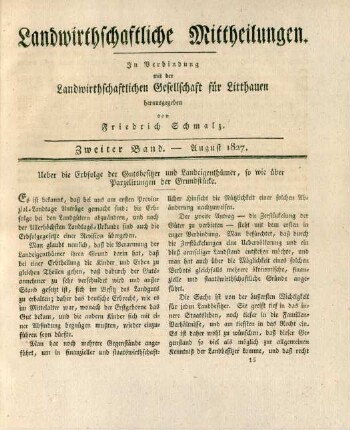 Zweiter Band. - August 1827.