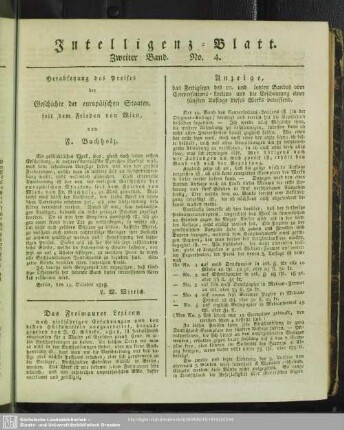 Intelligenz-Blatt No. 4