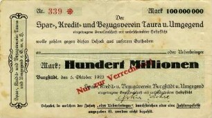 Gutschein - 100 Mill.Mark