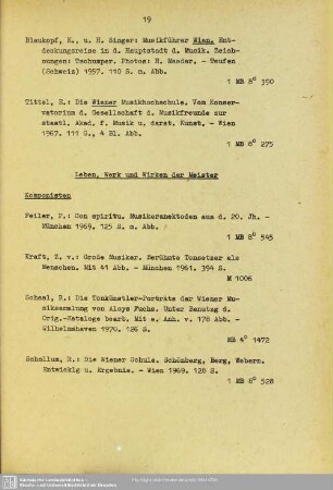 Leben, Werk und Wirken der Meister