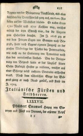 Italiänische Fürsten und Feldherren