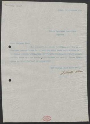 Brief an Adolf von Gross : 26.10.1910