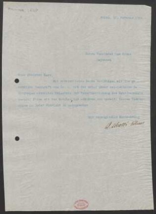 Brief an Adolf von Gross : 26.10.1910
