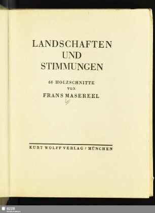 Landschaften und Stimmungen : 60 Holzschnitte
