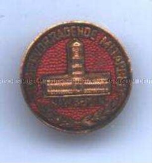 Aufbau-Plakette des Nationalen Aufbauwerk (NAW) Berlin